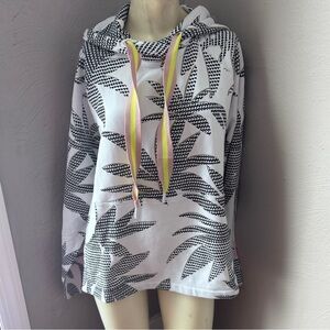 The upside Lennox white palm abstract hoodie size small NWT